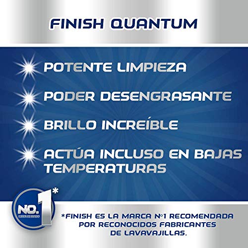 Finish Powerball Quantum Max - Pastillas para el lavavajillas, formato 100 unidades