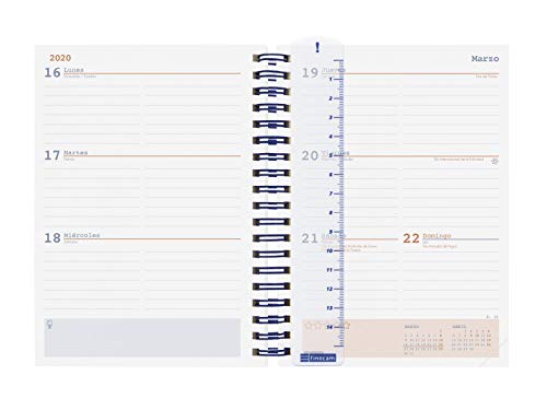 Finocam - Agenda 2019-2020 semana vista apaisada español Mini Institut Lisa