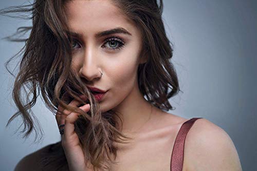 Finrezio 48 Piezas 20g Anillos De Nariz De Acero Quirúrgico Aro Pendientes De Cartílago con Tachuelas Joyería Piercing del Cuerpo 1.5mm 2mm 2.5mm 3mm CZ Plata Aros De 6mm a 12mm