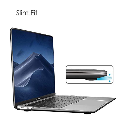 Fintie Funda para MacBook Air 13" (2020/2019/2018) - Súper Delgada Carcasa Protectora de Plástico Duro para Modelo A2179 / A1932, Gris Oscuro