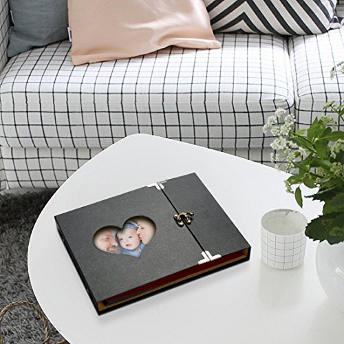 Firbon Álbum de Fotos, álbum de Recortes, Pegatina Creativa del Diario con Grabado en Forma de corazón. Aniversario de Boda, cumpleaños, día de la Madre, día de San Valentín Idea de Regalo