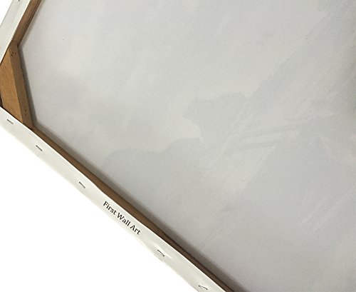 First Wall Art - Lobo Cuadros en Lienzo Animales Bajo la Luna Llena Decoracion de Pared 4 Piezas Modernos Mural Fotos para Salon,Dormitorio,Baño,Comedor