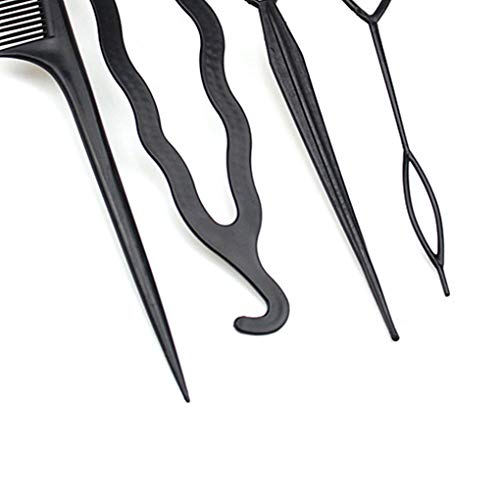 fish Cuatro Piezas de plástico Tire Aguja Herramientas del Pelo del Pelo del Plato de Bricolaje Estilismo Accesorios Sets Cola de Caballo Fabricante