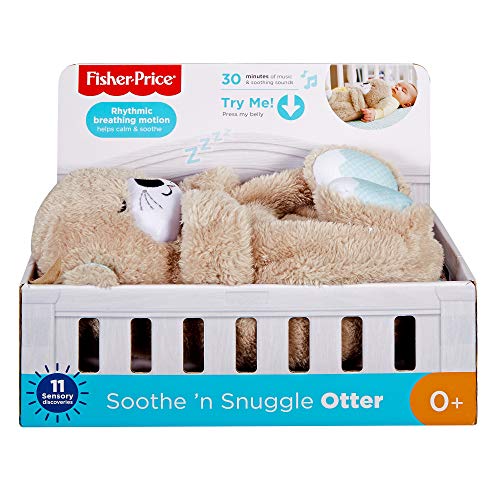 Fisher-Price FXC66 - Nutria Hora de Dormir, Juguete de Cuna y Peluche para Bebé Recién Nacido