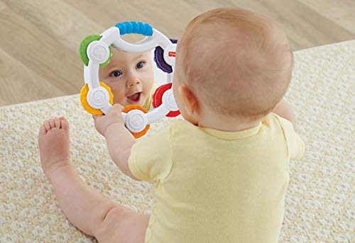 Fisher-Price - Pandereta sorpresas - juguetes bebe 3 meses - (Mattel BLT37)
