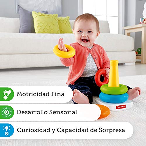 Fisher-Price - Pirámide balanceante - juguetes bebe 6 meses - (Mattel FHC92)