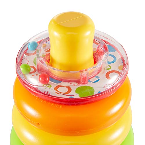 Fisher - Price Rock-a-Stack, juguete clásico de apilar aros para niños + 6 meses (Mattel GKD51) , color/modelo surtido