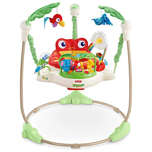 Fisher-Price Saltador Animalito de la Selva con luces y sonidos para bebé +1 año (Mattel K7198)