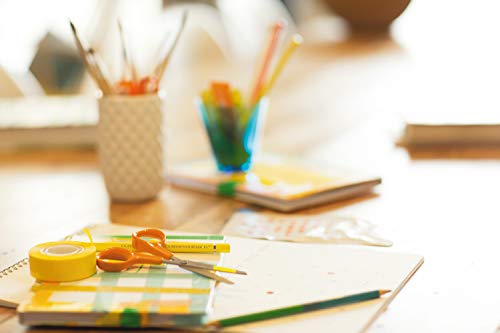 Fiskars Hobby Tijeras Punta Redondeada, Longitud: 13 cm, Para diestros y zurdos, Hoja de acero inoxidable/Mangos de plástico, Naranja, Classic, 1005154