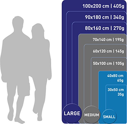 Fit-Flip Toalla Microfibra – en 11 Colores, 8 tamaños – compacta, Ultraligera y de Secado rápido – Toallas de Microfibra – Toalla Gym, Toalla Viaje y Toalla Piscina (100x200cm Gris Oscuro + Bolsa)