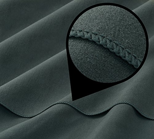 Fit-Flip Toalla Microfibra – en 11 Colores, 8 tamaños – compacta, Ultraligera y de Secado rápido – Toallas de Microfibra – Toalla Gym, Toalla Viaje y Toalla Piscina (100x200cm Gris Oscuro + Bolsa)
