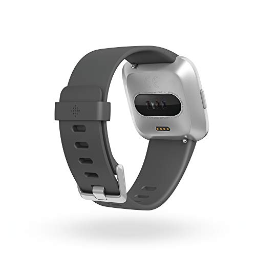 Fitbit Versa Lite - Reloj Deportivo inteligente Smartwatch, Adultos Unisex, Gris/Oscuro,Gris (Charcoal/Silver Aluminum)