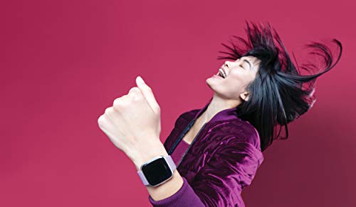Fitbit Versa Lite - Reloj Deportivo Smartwatch, Adultos Unisex, Lila/Plata Aluminio, Talla única