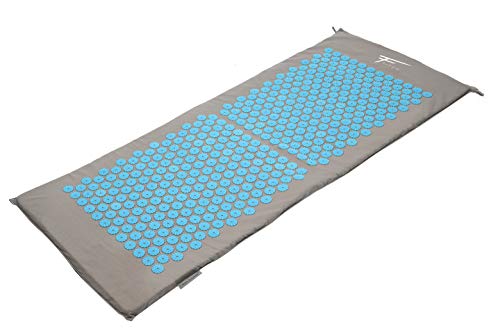 Fitem Kit de acupresión XL - Cojín + Esterilla de acupresión + Bola de masaje - Alivia dolores de Espalda y Cuello - Masaje de espalda - Esterilla: 130 x 50 x 2,5 cm, cojín: 30 x 23 x 10 cm