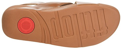 Fitflop Lulu Cross Back-Strap, Sandalia con Pulsera para Mujer, Marrón (Caramel 098), 39 EU