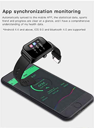 Fitness de Gama Alta Reloj Inteligente Pantalla a Color Pulsera Inteligente Frecuencia cardíaca y presión Arterial Salvapantallas Personalizado Monitoreo de la Salud Control Remoto Selfie