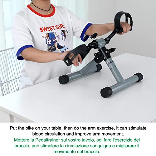 FITODO Pedales Ejercicio Estaticos Mini Bicicleta Estatica Brazos y piernas