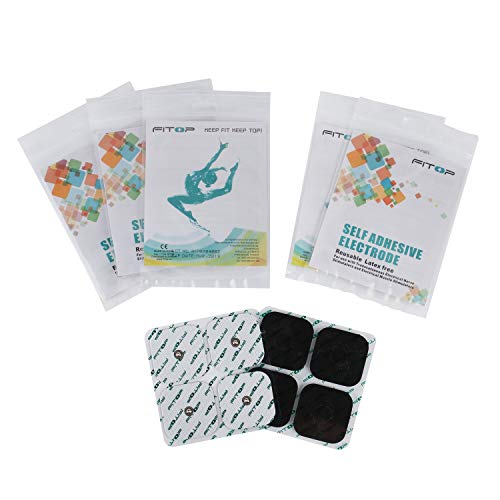 FITOP 20 Almohadillas Electrodos Para Compatible Con Compex Easysnap (5 Packs)