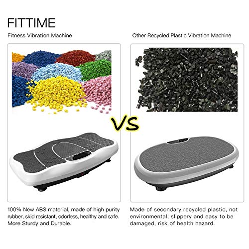 FITTIME Plataforma Vibratoria de Masaje con Motor Silencioso de 200W y Altavoz Bluetooth Complemento Deportivo Multifunción para Adelgazar Tonificar y Relajar Músculos sin Esfuerzo ni Sudor