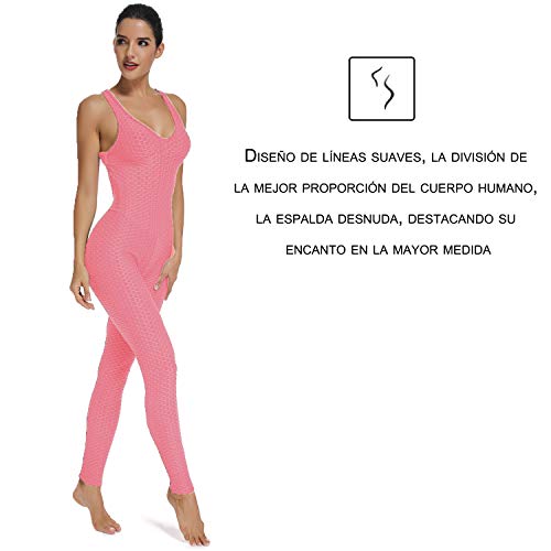 FITTOO Mallas Pantalones Deportivos Leggings Mujer Yoga de Alta Cintura Elásticos y Transpirables para Yoga Running Fitness con Gran Elásticos1370 Rosa S