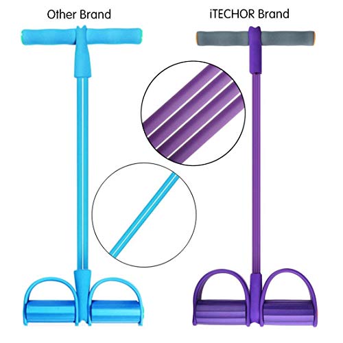 FIVE BEE Actualización 4 Tubos multifunción Pierna ejercitador | Sit-up Culturismo expansor | Equipo de Entrenamiento elástico de la Cuerda del tirón | Pedal Resistance Band | Púrpura