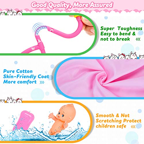 Fivejoy 43 Piezas Juguete del Doctor para Niños, Doctora de Juguetes, Maletín Medico Juguete Doctora Cosplay Juguetes, Juego de rol Regalos para Niños Mayores de 3 años con Accesorios, Asa(Rosa)