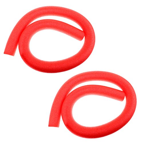 FLAMEER Accesorio de Natación Fideo de Piscina Auxiliar de Aprender a Nadar para Niños Multifuncionales Fideos Flotador para Juegos - Rojo
