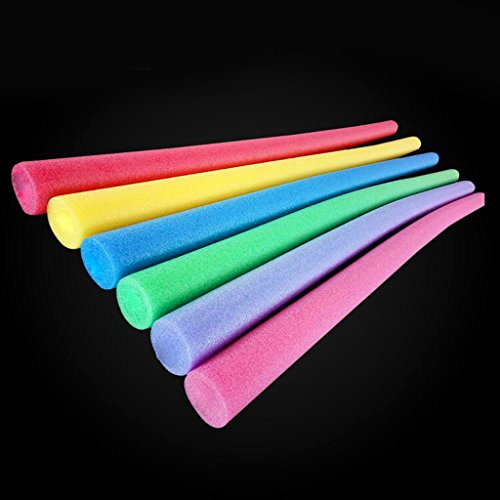 FLAMEER Accesorio de Natación Fideo de Piscina Auxiliar de Aprender a Nadar para Niños Multifuncionales Fideos Flotador para Juegos - Rojo