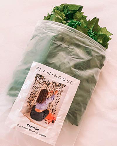 Flamingueo Hiedra Artificial - 12 Piezas x 2M Plantas Artificiales Decorativas, Flores Artificiales Exterior, Enredadera Artificial, Planta Artificial Colgante, Decoracion Habitacion Tumblr