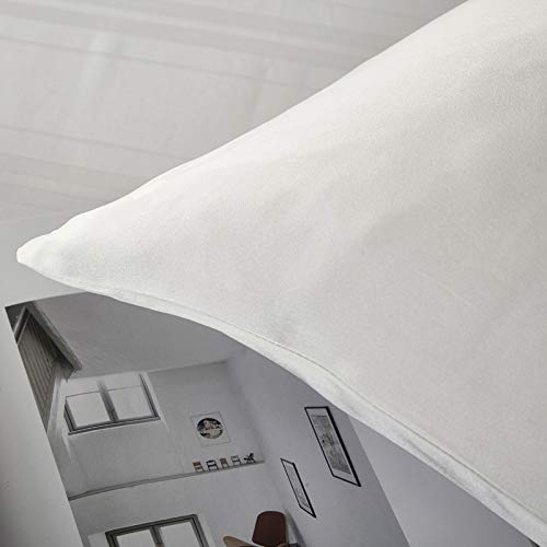 FLCA - Funda de almohada de seda de morera para cabello y piel, ambos lados de seda de morera, 1 unidad, seda sintética, crema, Standard 50x75cm