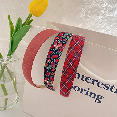 Floral del Ancho de Las Vendas sólido Flor Hairbands Mantas Conjunto de Las Mujeres Abrigo de la Cabeza niñas Tiara Elegante Headwear-11_1PC (Color : 15)