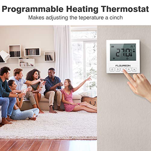 FLOUREON Termómetro WiFi Programable Higrómetro Digital LCD Pantalla Termohigrómetro Medidor Controlador de Temperatura para Habitación del Bebé, Casa, Oficina