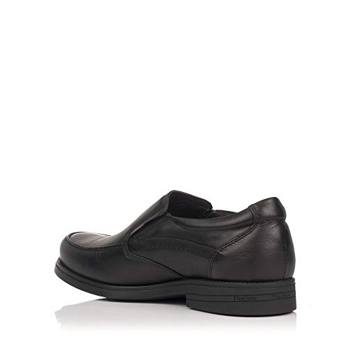 FLUCHOS 9301 Mocasin Piel Tacon Hombre Negro 44