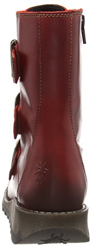 Fly London Scop110fly, Botas Estilo Motero para Mujer, Rojo (Red 004), 37 EU