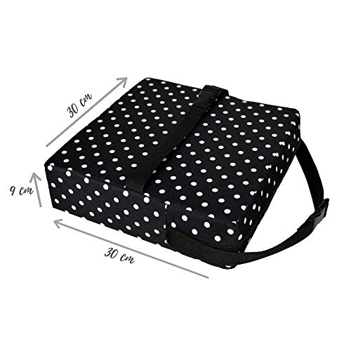 FlyIdeas Cojin Elevador para Niños | Cojines Sillas Infantiles | Asiento con Funda Impermeable Extraíble y Lavable | 2 Correas y Hebillas Extra Fuertes Ajustables | 9 cm Espesor | Made in UE