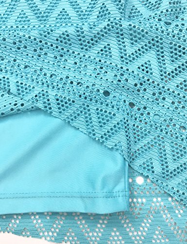 FLYILY Mujer Tankini baño de Malla para Conjunto de Dos Piezas Bikini de Cintura Alta Tallas Grandes