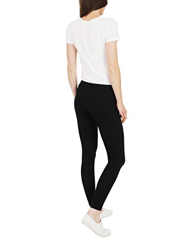 FM London Casual Leggings, Negro, XL para Mujer
