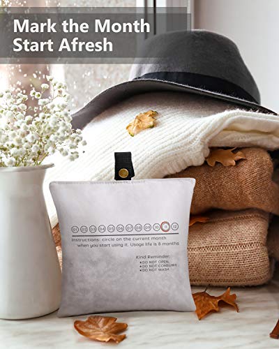 FO2RREST Bolsa Purificadora de Aire para Ambientadores de Aire para el Hogar,Desodorante de Aire de Silicio Activado Natural,Purificadores de Aire para el Hogar (150g * 4 Paquetes)