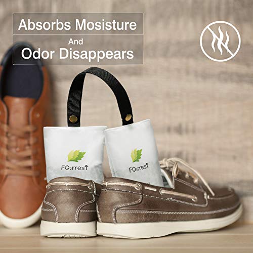 FO2RREST Desodorante para Zapatos Natural - Eliminador Removedor de Olor para Zapatos, Neutralizador de Olores para Botas, Ambientadores sin Aroma, Bolsa de Purificación de Aire para Gabinete, 2X50g