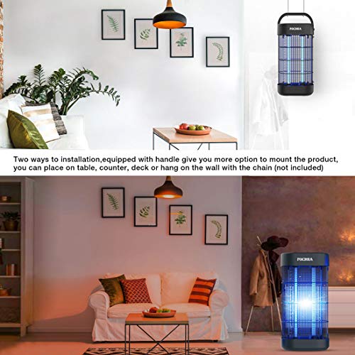 FOCHEA Lámpara Anti Mosquitos, UV Mata Mosquitos Electrico Mosquitos Killer para Mosquitos, Insectos, Moscas, Polillas Interior Exterior 18 W, Alimentada por Adaptador EU