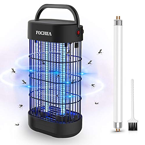 FOCHEA Lámpara Anti Mosquitos, UV Mata Mosquitos Electrico Mosquitos Killer para Mosquitos, Insectos, Moscas, Polillas Interior Exterior 18 W, Alimentada por Adaptador EU