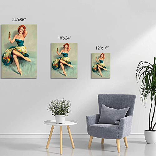 FOCLKEDS - Póster de chica pinup de 50,8 x 71,1 cm, impresión artística para oficina, decoración del hogar, sin marco