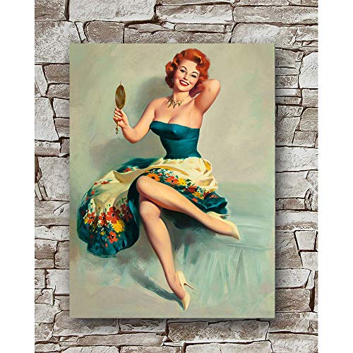 FOCLKEDS - Póster de chica pinup de 50,8 x 71,1 cm, impresión artística para oficina, decoración del hogar, sin marco