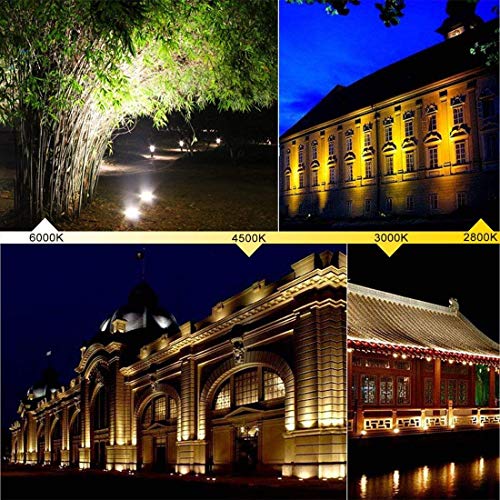 Foco LED Proyector de Exterior impermeable 15W Controlado por la Aplicación de Teléfono Foco Proyector Exteriores IP66 LED Foco de Colores Adaptado para Decoración de Jardín Parque Hotel Terraza