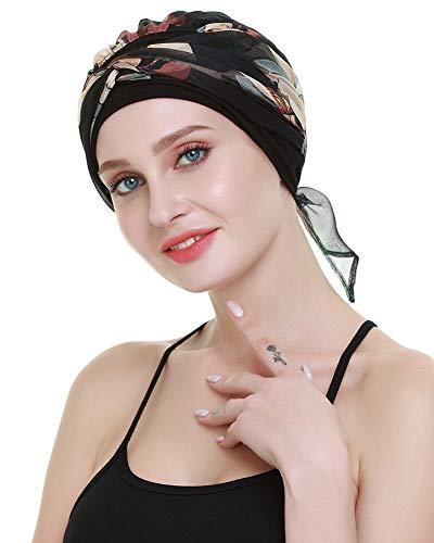 FocusCare Sombreros para la pérdida de Cabello Mujer Cancer Chemo turbantes Bufandas Viscosa de bambú Headwear