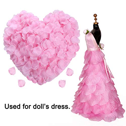 Fodlon 2500 Piezas Petalos de Rosa Artificiales, Pétalos de Rosa en Seda, Confeti para Boda, Noche Romántica, Día de San Valentín, Dispersión de Mesa (Rosa)