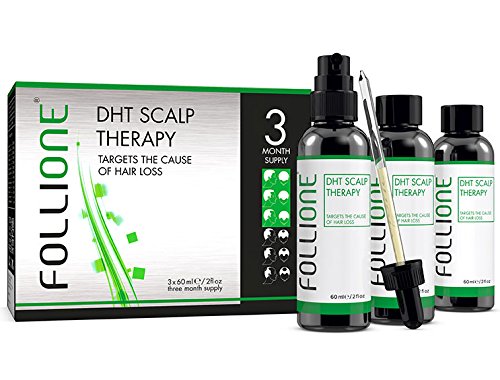 follione DHT cuero cabelludo Terapia – tres mes suministro. regrow pérdida de cabello de DHT & alopecia. generar crecimiento del cabello y evitar más Balding.