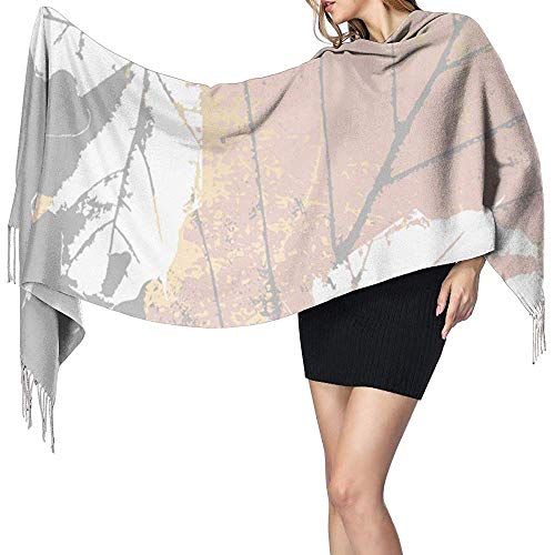 Fondo de medusa mar ortiga bufanda de cachemira de gran tamaño mantón abrigo invierno cálido para mujeres