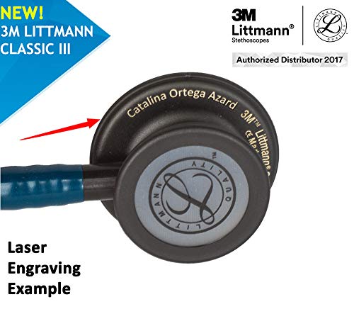 Fonendoscopio 3M™ Littmann® Classic III™ con grabado láser gratuito - Azul caribe Arco iris 5807