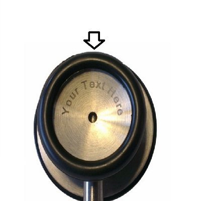 Fonendoscopio de Doble Campana + Grabado Personalizado (Varios colores) (Negro)